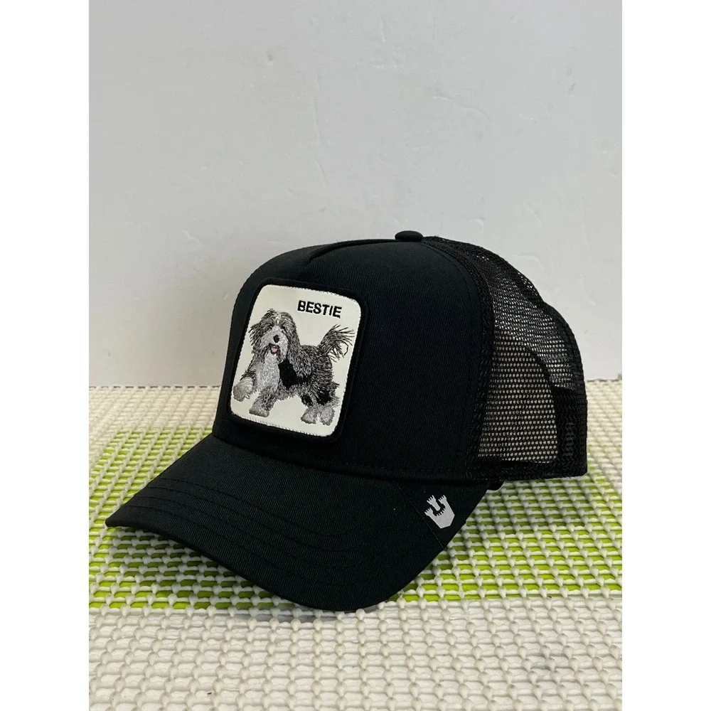 Goorin Bros The Farm Bestie Dog Trucker Hat Black Snapback 101-1782 MSRP$40 NEW